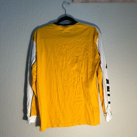 PINK Yellow and White Long Sleeve Shirt size small ✨ - Picture 3 of 3